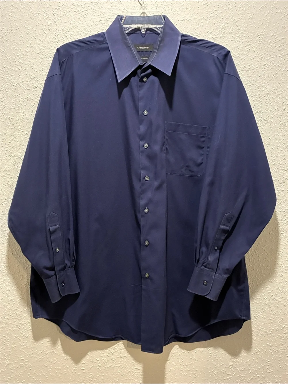claiborne dress shirts Men's Claiborne Gray Long Sleeve Button Up Dress Shirt Size XL 17-34/35 NWT